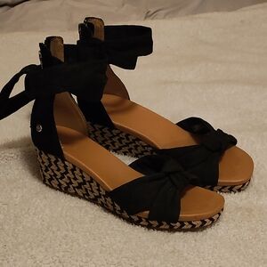 UGG Black Wedge Shoes with Stylish Design